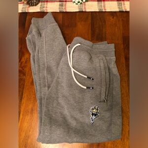 Men's Gray Joggers with Embroidered Logo